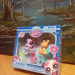 Littlest Pet Shop Pet Pairs Treasure Hunt Octopus & Hermit Crab Hasbro toy playset Basic Fun 2024 w 3 accessories $10