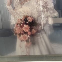 Free! Wedding Dress Size 6/8 and Veil