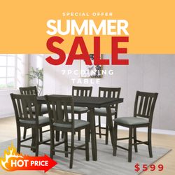 7 PC DINING TABLE SET