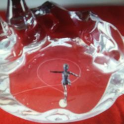 Baccarat Crystal Morning Sculpture Ice Skating Girl Pete Yenowine