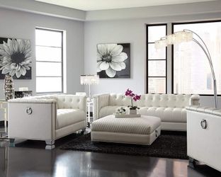 Brand New Pearl White Sofa and Love Seat Set