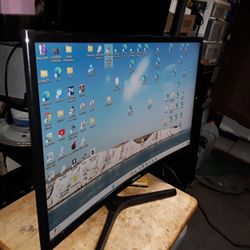 SAMSUNG Curved Led Monitor 24"inch Model: C24F396FHN  (1080) FHD Gaming (Year 2022)