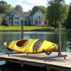 Freestanding Adjustable Kayak Storage Rack, 1 Side 1 Layer Kayak Bracket