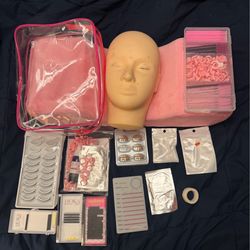 Lash Training Kit - Mannequin, Pillow, and Tools Included