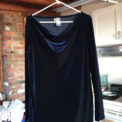 Blue Suede Dress Large