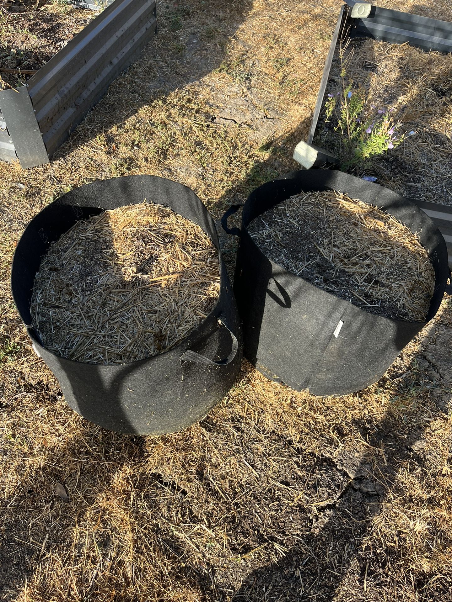 Two 25 Gallon Fabric Plant Pots 