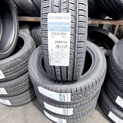 215/55/17 New Tires Set Of 4 Tires Kumho Installed And Balanced Set De 4 Llantas Nuevas Instaladas Y Balanceadas