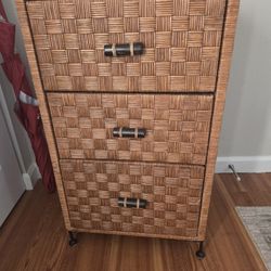 Small Rattan dresser drawer.
