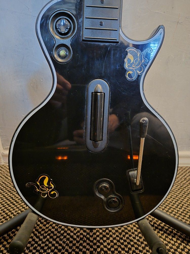 Gibson Guitar Hero Les Paul Wireless Guitar Controller Xbox 360 Black Working
