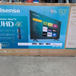 Hisense 50" Class 4K Ultra HD (2160P) HDR Roku Smart LED TV (50R6E)