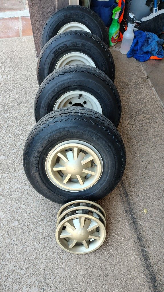 Golf Cart Tires/Rims/Hubcaps Complete Set