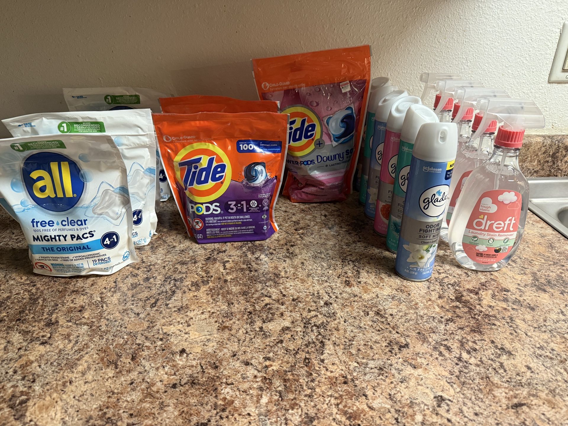 House Hold Items Tide, All,glade && Dreft! Items Priced Below.