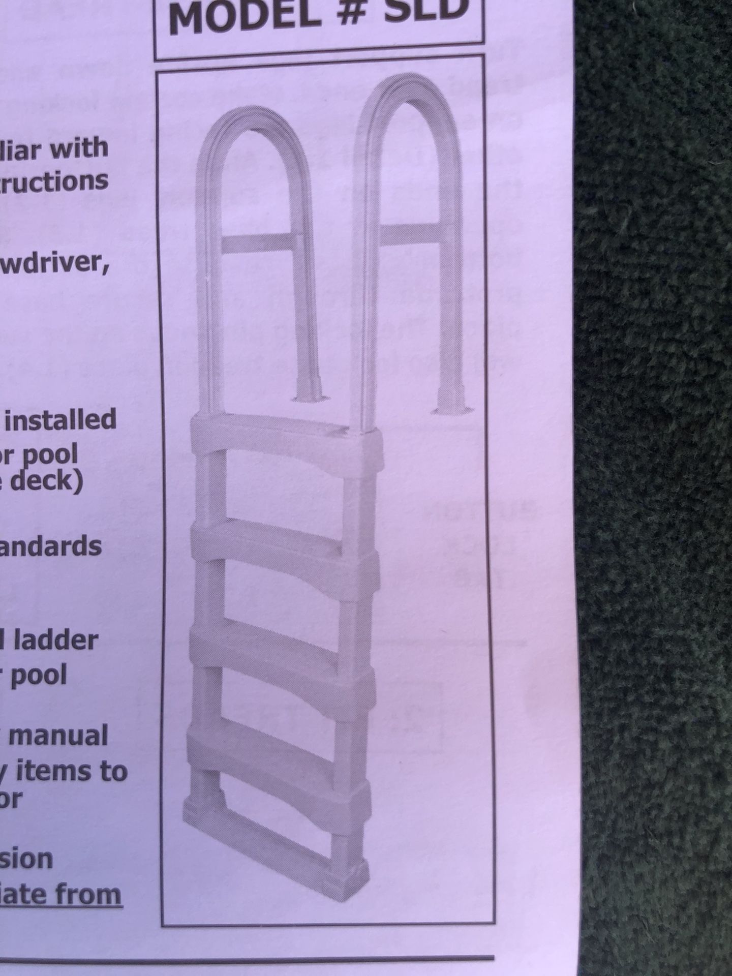 New In Box Above Ground Pool Ladder