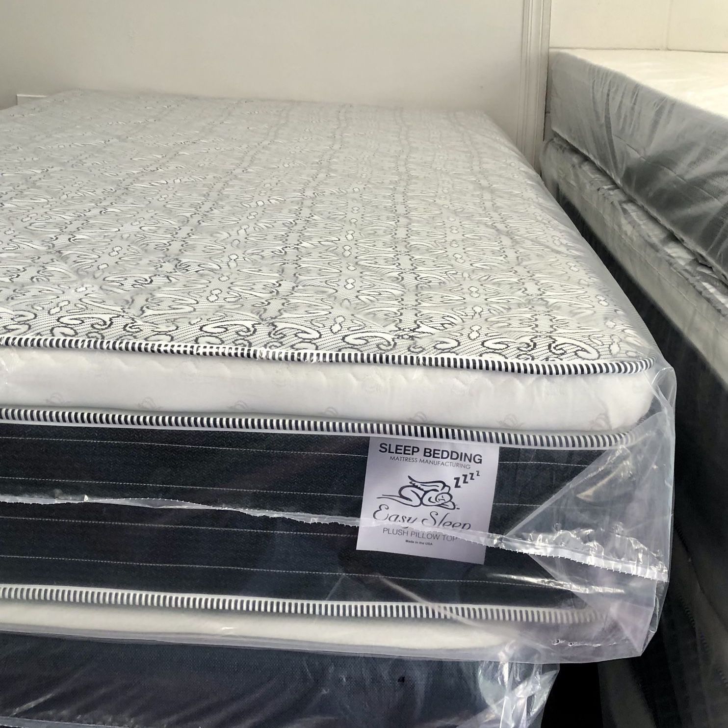 Full Size Mattress Pillow Top 14” Inches Thick Excellent Comfort Also Available: Twin, Queen And King New From Factory Delivery Available