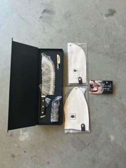 Caveman Kitchen Cleaver Knife & Accessories Set
