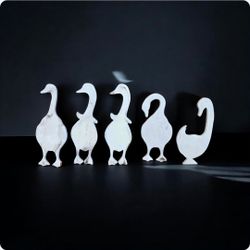 (5) Duck Wooden Cutouts