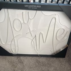 You & Me LED Wedding Sign