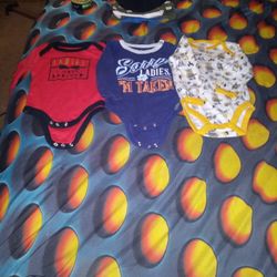 Lot Of 3--long Sleeve Onies --size 3 To 12 Months