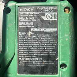 Hitachi C10FCG 10" compound miter saw