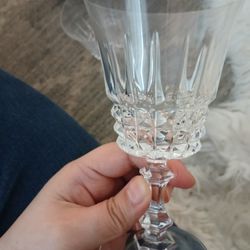 1970'a French Crystal Goblet- Set Of 2