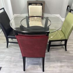 54” Glass-top Dining Set