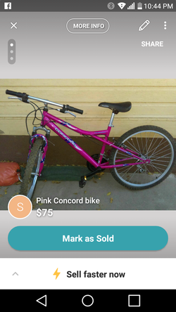 Pink mountain bike