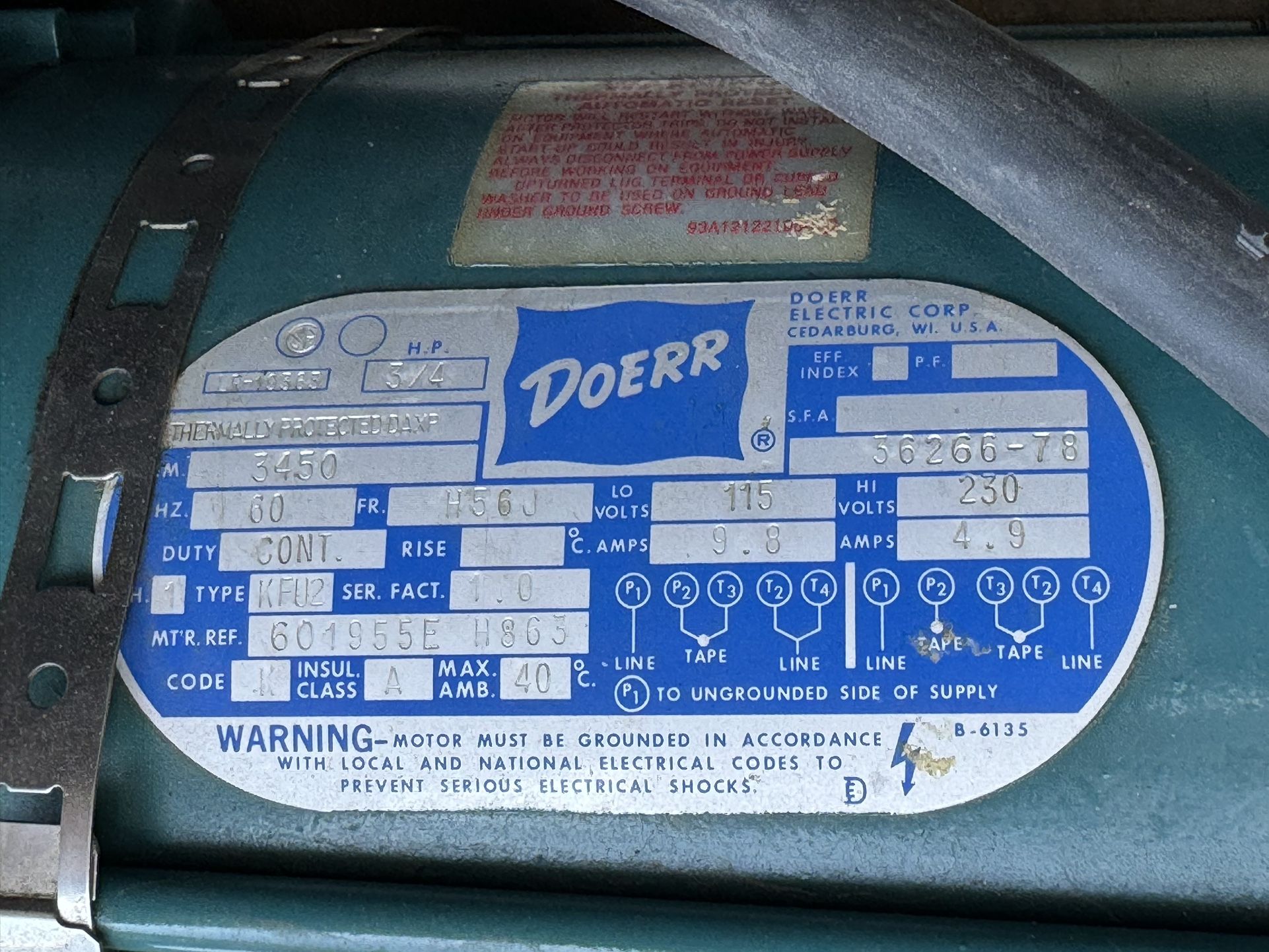 ITT Marlow Gas Or Diesel Pump (Model:1/2H15EC ) with Doerr 3/4HP Motor