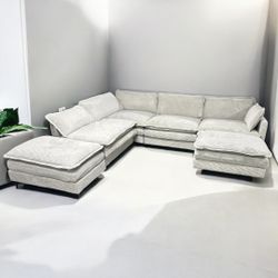 CORDUROY Sectional Couch   | From $590 to $1690 🎁Brand New in-Box 🚛DELIVERY AVAILABLE 