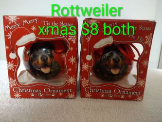 2ea Rottweiler Xmas ornaments new