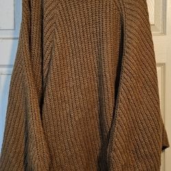 Torrid Size 1/2 Chunky Turtleneck Poncho