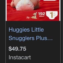 Huggies Size 1 PLUS+ (192) Count 