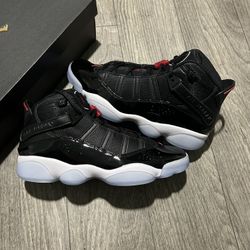 Jordan 6 Rings Black Gym Red