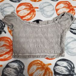American Eagle Gray Crop Top