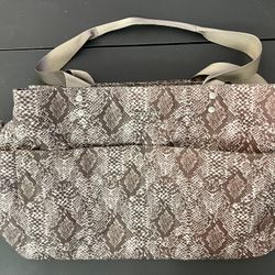 Baggallini Carryall Daily Tote - Tan Python