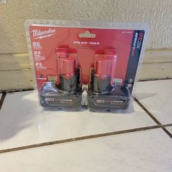 Milwaukee Battery 3.0ah (2) Pack M12