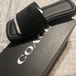 Brand New Leather Coach Sandals 