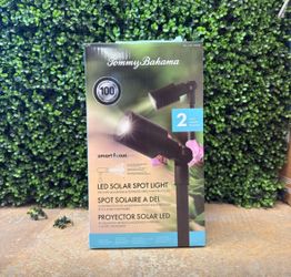 Tommy bahama 2 pack of led solar spot light $15