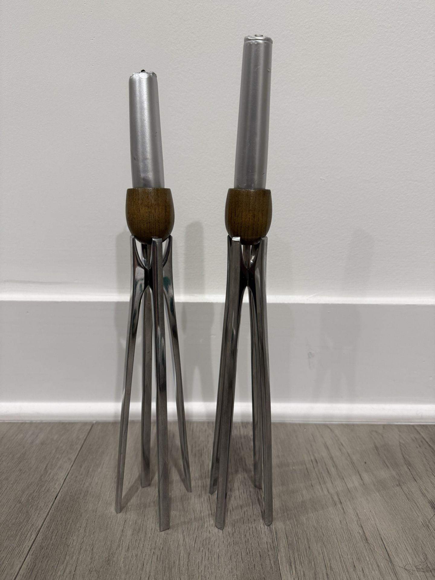 Nambe Candle Holders