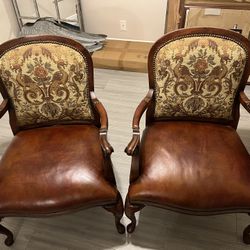 Mint Vintage Our house Desings Mahagony Leather Chairs