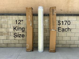 NEW 12" King Size Hybrid Mattress w/Individual Pocket Springs *$170 Ea, NEW DAMAGE BOX*