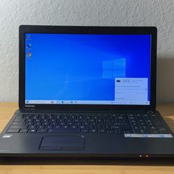 Toshiba laptop 15.6” windows 10 pro 500GB 4GB Ram