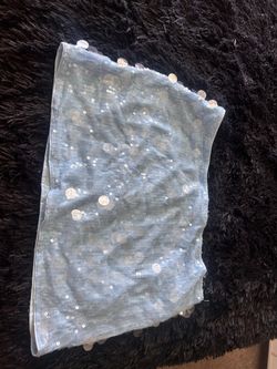 Blue sequence skirt
