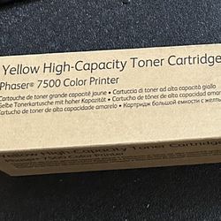 NEW IN BOX Xerox Yellow High-Capacity Toner Cartridge Phaser 7500 Color Printer