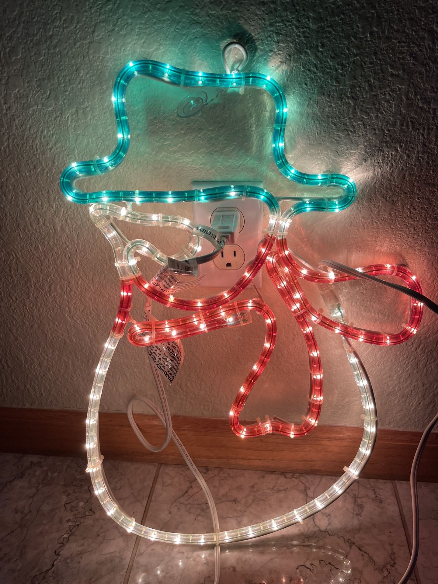 Vintage 20”Snowman Rope Light