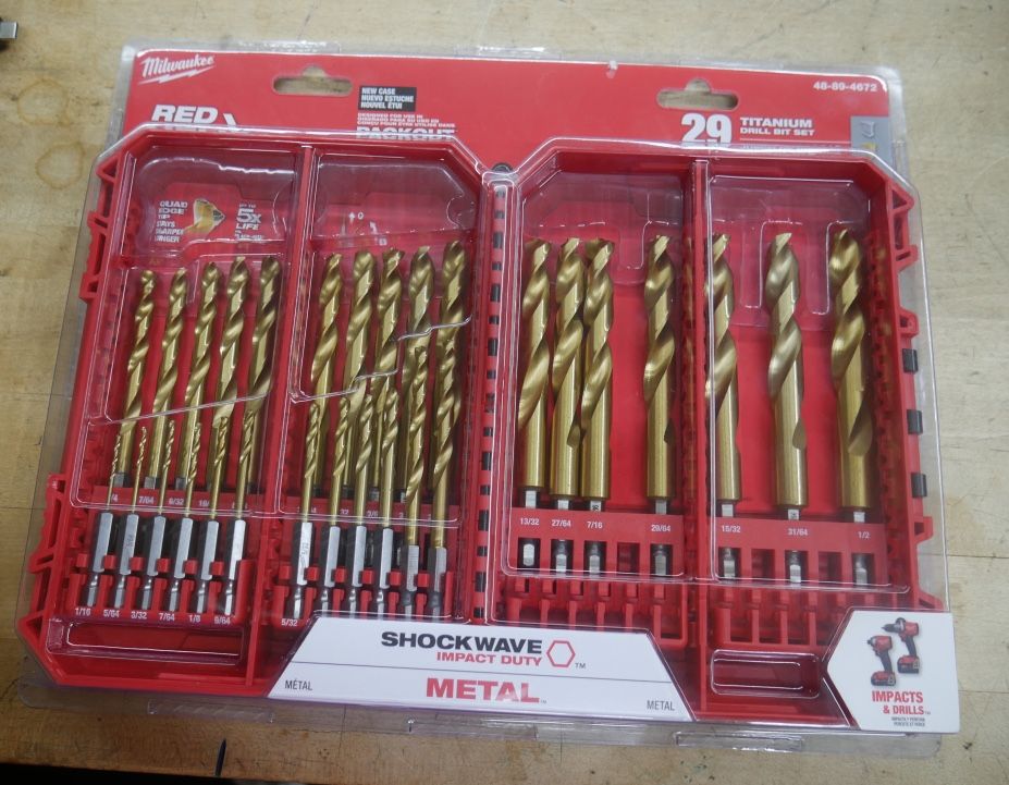 Milwaukee 48-89-4672 SHOCKWAVE 29PC Impact Duty RED HELIX Titanium Drill Bit Set. new  