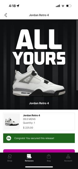 Air Jordan 4 White Cement
