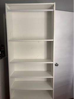 White book shelf