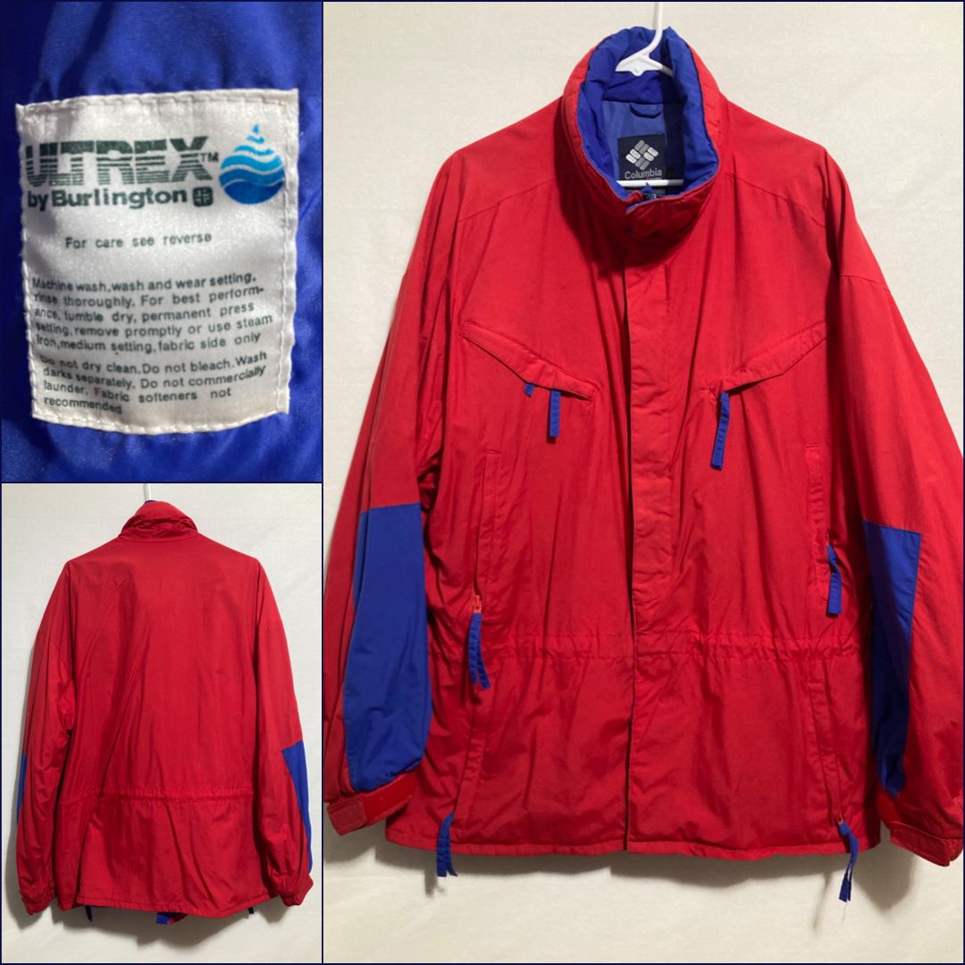 Vintage Columbia Waterproof Raincoat Jacket Size LARGE ULTREX By Burlington Mens