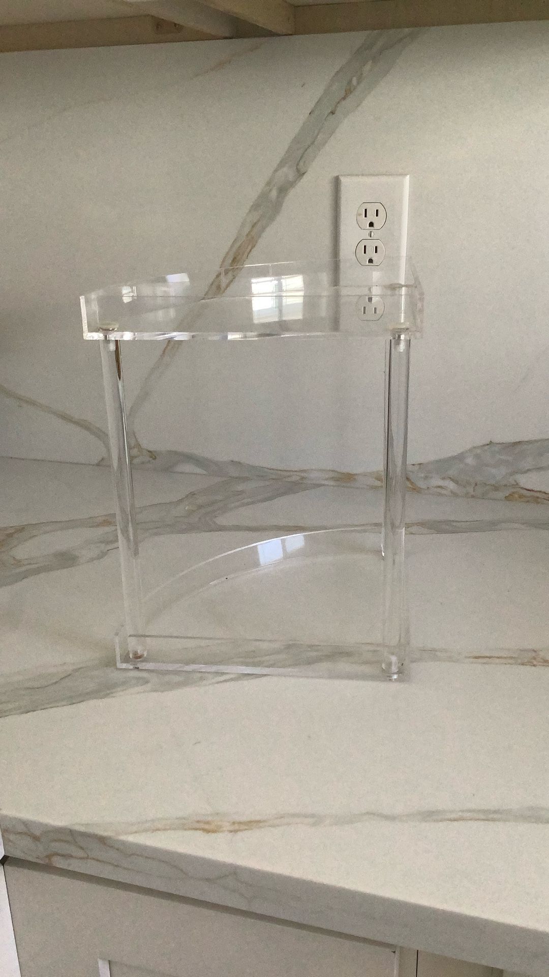 2-Level Acrylic Organizer For Bathroom Countertop