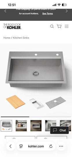 Kitchen Sink 33 In With  Accessories